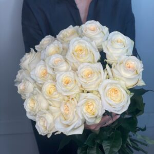 Монобукет из сливочной розы ( 19 шт) (Арт.0052)